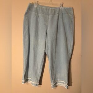 Ruby Rd. Light Blue Capri Jeans